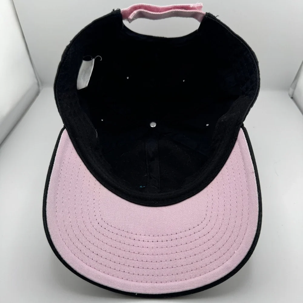 Guy Harvey Baseball Cap Women OSFA Black Pink Good Rhinestone Marlin Nautical